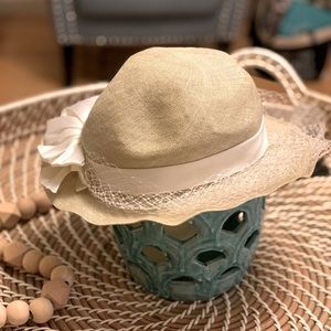 Liz Claiborne Linen Hat‎ with Veil